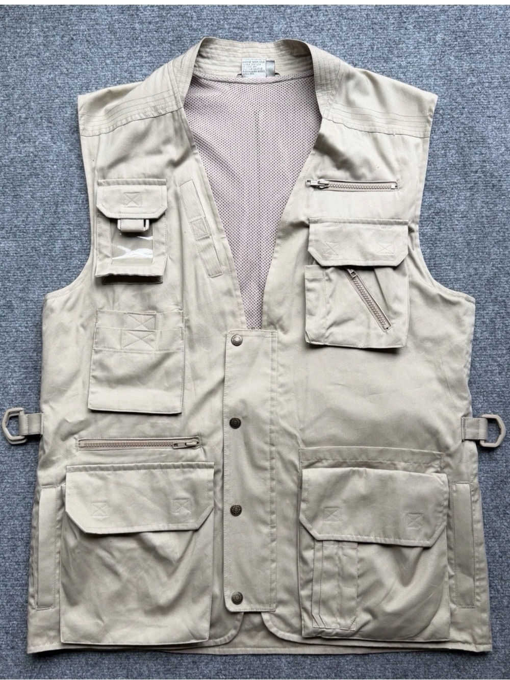 Kodak Men's Khaki Multi-Pocket Utility Vest